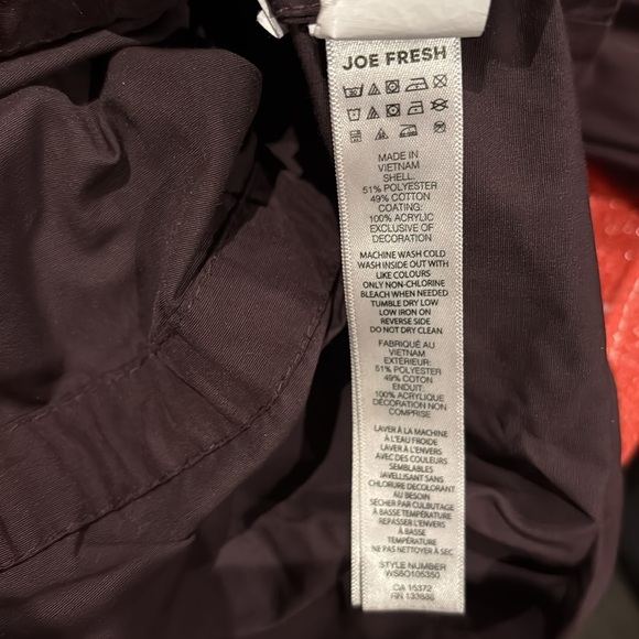 Joe fresh burgundy light jacket Sz Small - Picture 5 of 14